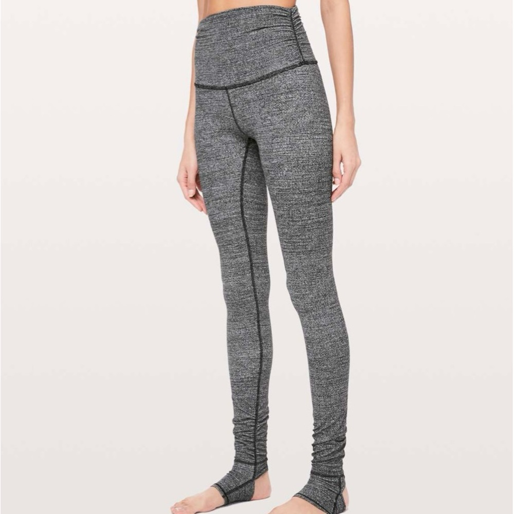 Lululemon Still Mind Tight *28”    Interlink Ice Grey Black